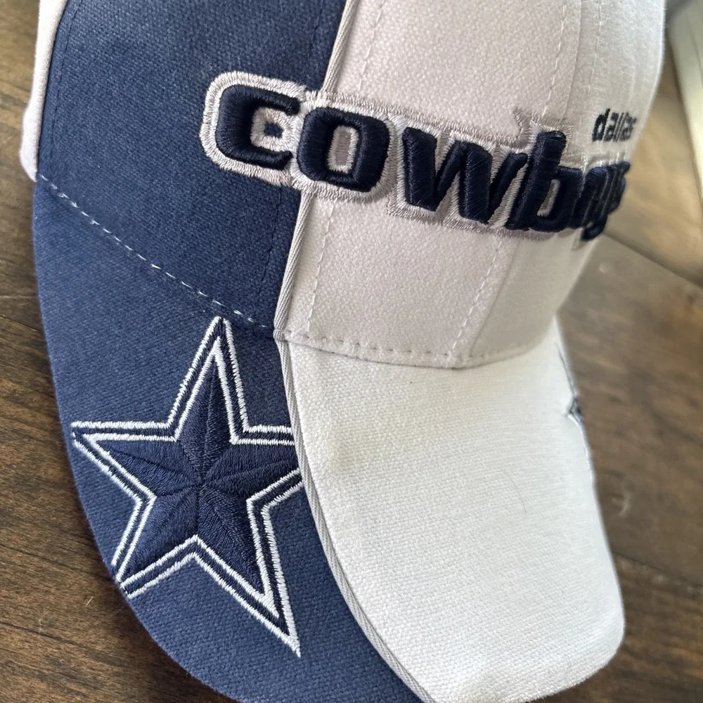 Vintage 90's NFL Dallas Cowboys Stars Reebok Hat/Cap Snapback Blue White
